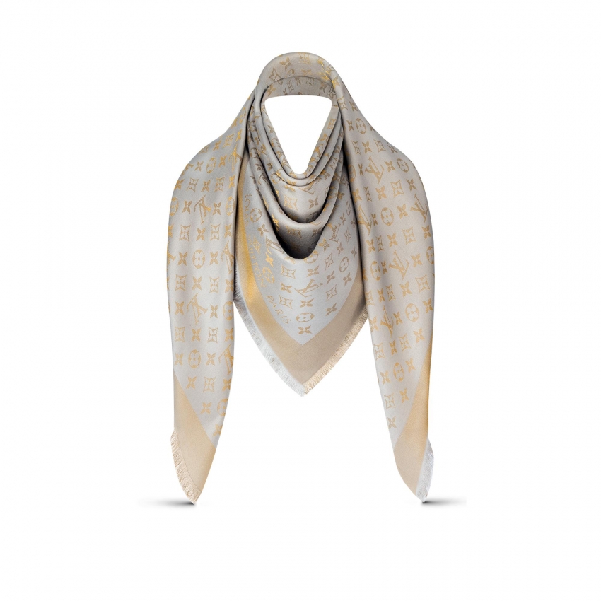 Louis Vuitton Monogram Shine Shawl Greige - Women - Accessories M75121