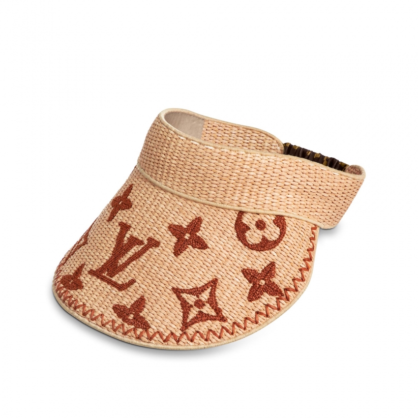 Louis Vuitton Raffia Visor Hat in Beige - Accessories M76809