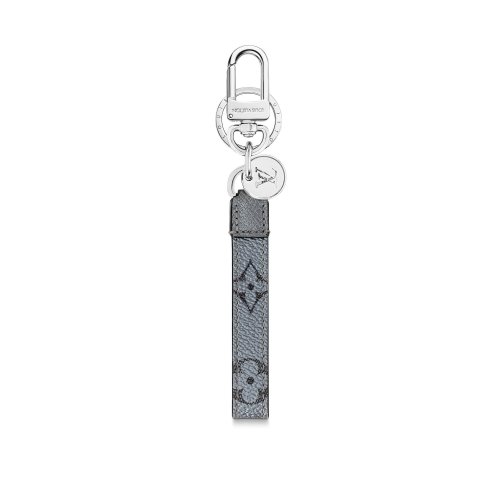 Louis Vuitton Monogram Slim Dragonne Bag Charm And Key Holder - Men - Accessories M77157 Silver