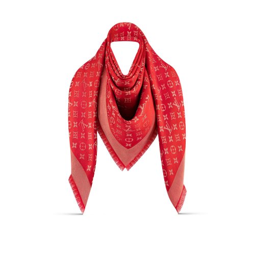 Louis Vuitton Monogram Shine Shawl Bright Red - Women - Accessories M77360