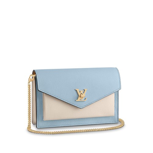 Louis Vuitton Louis Vuitton Pochette Mylockme Chain - Small Leather Good M81436 Bleu Nuage Louis Vuitton Louis Vuitton Pochette Mylockme Chain - Small Leather Good M81436 Bleu Nuage