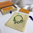 Louis Vuitton Silver Lockit X Virgil Abloh Bracelet, Sterling Silver And Black Cord in Green - Jewelry M95867