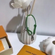 Louis Vuitton Silver Lockit X Virgil Abloh Bracelet, Sterling Silver And Black Cord in Green - Jewelry M95867