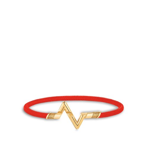 Louis Vuitton LV Volt Upside Down Play Large Bracelet, Yellow Gold Passion Red - Women - Jewelry Q05433
