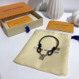 Louis Vuitton Silver Lockit X Virgil Abloh Bracelet, Sterling Silver And Black Cord in Black - Jewelry Q95864