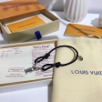 Louis Vuitton Silver Lockit X Virgil Abloh Bracelet, Sterling Silver And Black Cord in Black - Jewelry Q95864