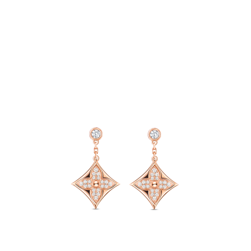 Louis Vuitton Color Blossom BB Star Ear Studs, Pink Gold And Diamonds in Rose - Jewelry Q96809
