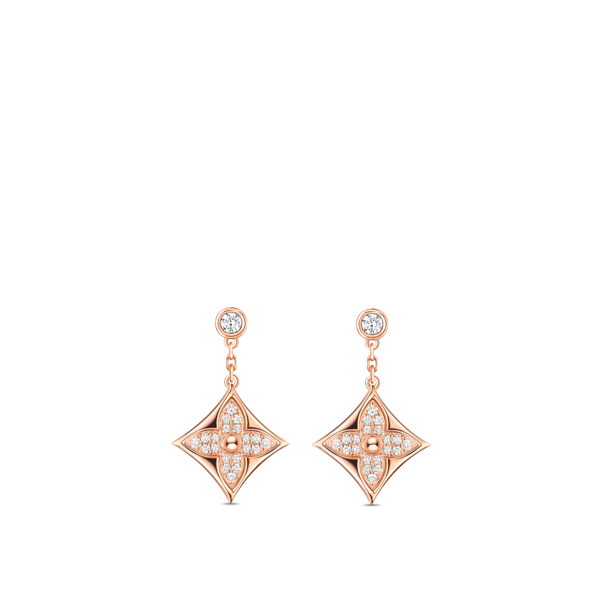 Louis Vuitton Color Blossom BB Star Ear Studs, Pink Gold And Diamonds in Rose - Jewelry Q96809