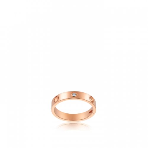 Louis Vuitton Empreinte Wedding Band, Pink Gold and Diamond Q9F02A