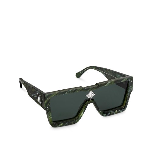 Louis Vuitton Cyclone Sunglasses in Green - Men - Accessories Z1552E Z1552W