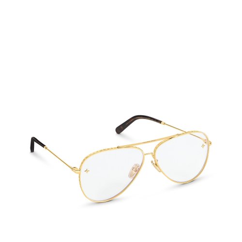 Louis Vuitton The LV Pilot Anti-Blue Light Glasses in Transparent - Women - Accessories Z1634U