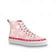 Louis Vuitton Patent Monogram Stellar Sneaker Boot 1A58D4 ROSE/ROUGE