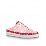 Louis Vuitton Patent Monogram Frontrow Open-Back Sneaker 1A58E0 ROSE/ROUGE