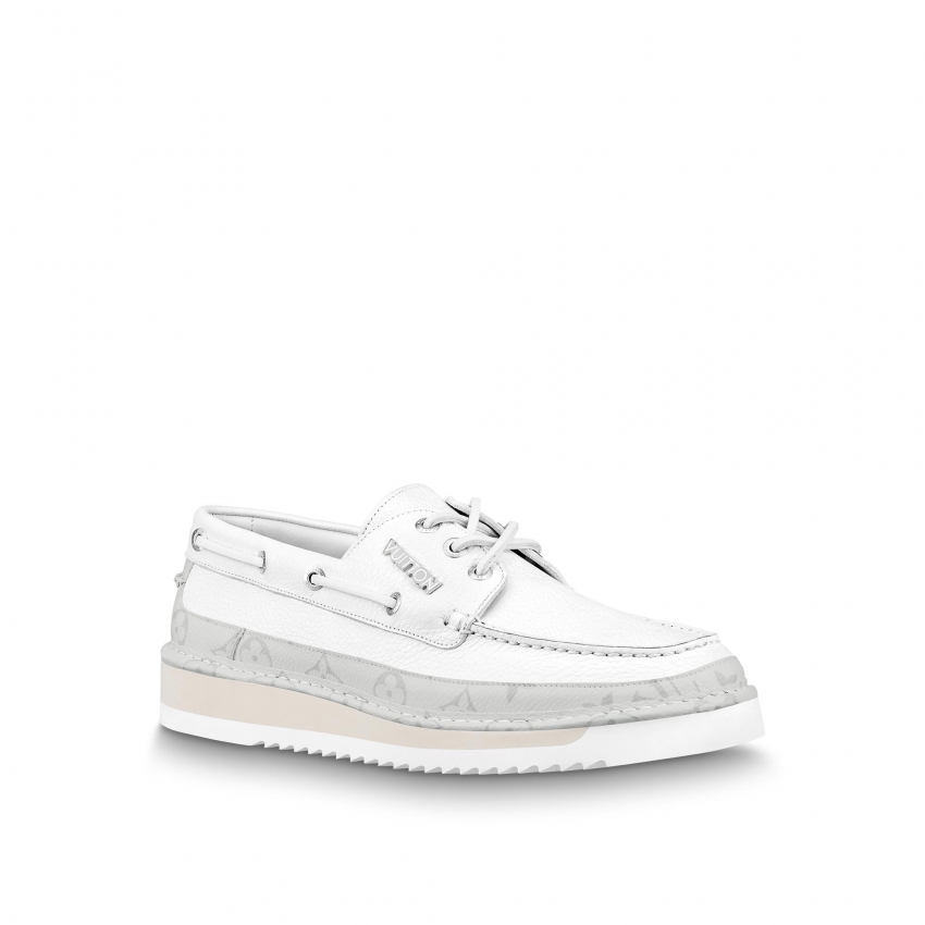 Louis Vuitton LV Cosy Boat Shoe in White - Shoes 1A8K0I