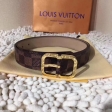 Louis Vuitton Damier Ebene Canvas Mini Belt 25MM M9744V Silver