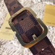 Louis Vuitton Damier Ebene Canvas Mini Belt 25MM M9744V Silver