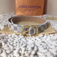 Louis Vuitton Damier Azur Canvas Mini 25MM Belt M9782V Silver