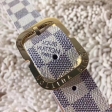Louis Vuitton Damier Azur Canvas Mini 25MM Belt M9782V Silver