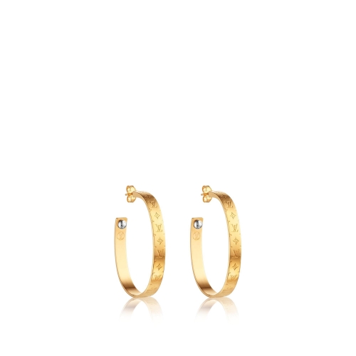Louis Vuitton Nanogram Hoop Earrings in Gold - Accessories M00220