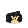 Louis Vuitton Epi Leather LV Twist 40MM Belt M0068W Black