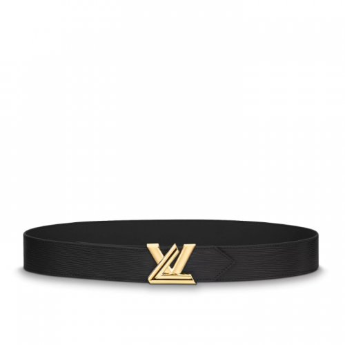 Louis Vuitton Epi Leather LV Twist 40MM Belt M0068W Black Louis Vuitton Epi Leather LV Twist 40MM Belt M0068W Black