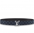 Louis Vuitton Damier Cobalt canvas LV Initiales 40mm Reversible Belt M0087S