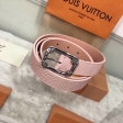 Louis Vuitton Epi LV Malletier 25MM Belt M0095U Rose Ballerine Pink