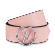 Louis Vuitton LV Circle 35MM Reversible Belt M0118U Rose Ballerine Pink