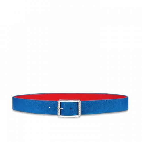 Louis Vuitton Taurillon Reverso 40MM Reversible Belt M0126Q Rouge Bleu Louis Vuitton Taurillon Reverso 40MM Reversible Belt M0126Q Rouge Bleu