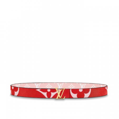 Louis Vuitton LV Iconic 30mm Reversible Belt M0150U Rouge Red/Pink