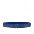 Louis Vuitton LV Initiales 40MM Reversible Belt Men M0159S Blue