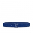Louis Vuitton LV Initiales 40MM Reversible Belt Men M0159S Blue