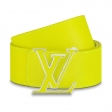Louis Vuitton LV Initiales 40MM Reversible Belt Men M0160S Yellow