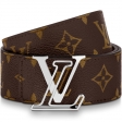 Louis Vuitton LV Line 40MM Reversible Belt Monogram Eclipse Canvas in Grey - Men Belt M0167T