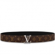 Louis Vuitton LV Line 40MM Reversible Belt Monogram Eclipse Canvas in Grey - Men Belt M0167T Louis Vuitton LV Line 40MM Reversible Belt Monogram Eclipse Canvas in Grey - Men Belt M0167T