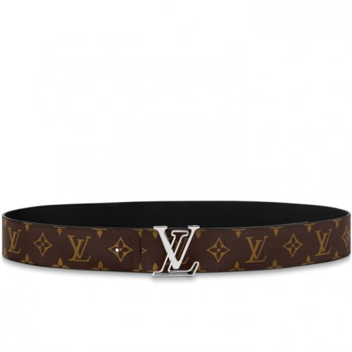 Louis Vuitton LV Line 40MM Reversible Belt Monogram Eclipse Canvas in Grey - Men Belt M0167T