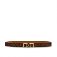 Louis Vuitton Monogram Reverse Dauphine 25mm Reversible belt M0196U Tan