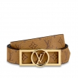 Louis Vuitton Monogram Reverse Dauphine 25mm Reversible belt M0203U Black