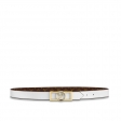 Louis Vuitton Monogram Reverse Dauphine 25mm Reversible belt M0208U White