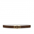 Louis Vuitton Monogram Reverse Dauphine 25mm Reversible belt M0208U White