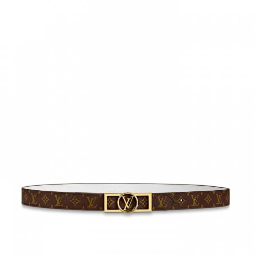 Louis Vuitton Monogram Reverse Dauphine 25mm Reversible belt M0208U White