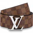 Louis Vuitton LV Initiales 40MM Reversible Belt Damier Graphite Canvas in Brown - Accessories M0212T