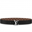 Louis Vuitton LV Initiales 40MM Reversible Belt Damier Graphite Canvas in Brown - Accessories M0212T