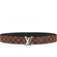 Louis Vuitton LV Initiales 40MM Reversible Belt Damier Graphite Canvas in Brown - Accessories M0212T