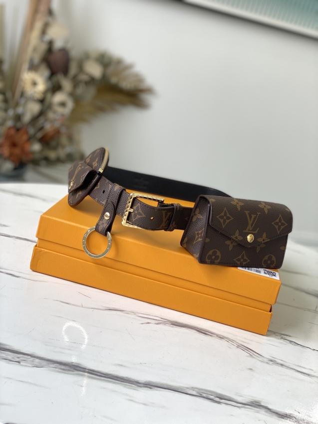 Louis Vuitton Daily Multi Pocket 30mm Belt Monogram in Brown - Accessories M0236W M0236Y
