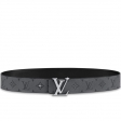 Louis Vuitton Monogram Eclipse Canvas LV Initiales 40MM reversible belt M0285S