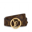 Louis Vuitton LV Circle 20mm Reversible Belt Monogram in Black - Accessories M0300U