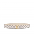 Louis Vuitton LV Initiales 40mm Reversible Belt Damier Azur in Beige - Accessories M0325Q