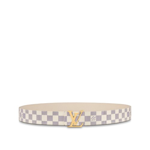 Louis Vuitton LV Initiales 40mm Reversible Belt Damier Azur in Beige - Accessories M0325Q