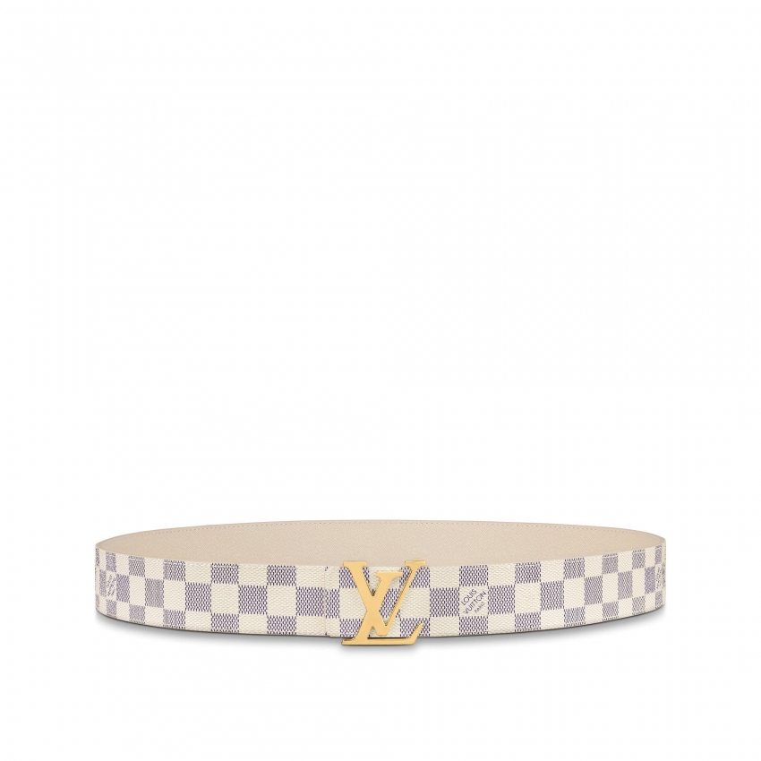 Louis Vuitton LV Initiales 40mm Reversible Belt Damier Azur in Beige - Accessories M0325Q